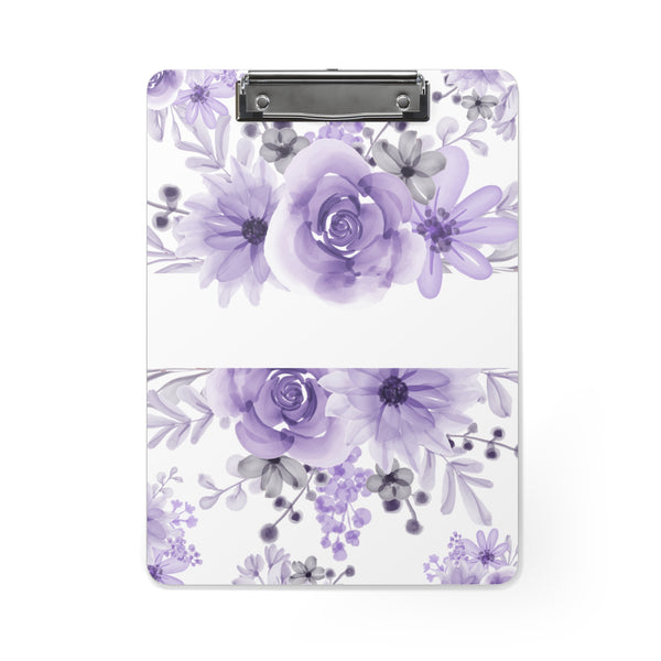 Clipboard-Purple Lavender Floral Watercolor