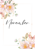 FREE-Printable Download-Monthly Binder Dividers-Lush Pink Floral