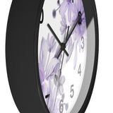 Wall Clock-Purple Floral Watercolor