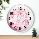 Wall Clock - Pink Blush & Roses Perfume Bottle - Blessed