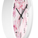 Wall Clock - Pink Blush & Roses Perfume Bottle - Blessed