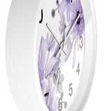 Wall Clock-Purple Floral Watercolor