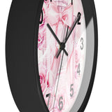 Wall Clock - Pink Blush & Roses Perfume Bottle - Blessed