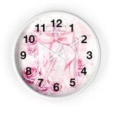Wall Clock - Pink Blush & Roses Perfume Bottle - Blessed