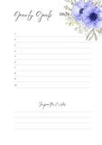 2024  Printable Planner/Calendar-Lush Powder Blue Floral