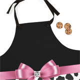 Apron-Glam Pink Bow-Snow Leopard-Black
