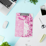 Clipboard-Pink Butterfly Duo-White