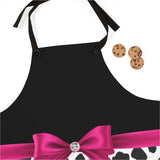Apron-Glam Passion Pink Bow-Snow Leopard-Black