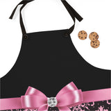 Apron-Glam Pink Bow-Pink Lace-Black