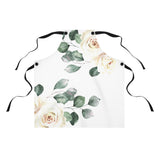 Apron-White Rose-White