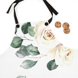Apron-White Rose-White