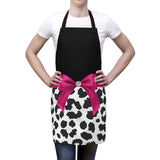 Apron-Glam Passion Pink Bow-Snow Leopard-Black