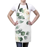 Apron-White Rose-White