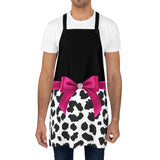 Apron-Glam Passion Pink Bow-Snow Leopard-Black