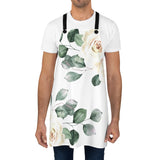 Apron-White Rose-White