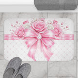 Pink Couture Diamond Bow - Bath Mat