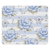 Powder Blue Sugar Blossom Stripes - Mouse Pad