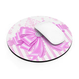 Orchid Lilac Damask Bow - Mouse Pad