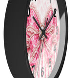 Pink Leopard Bow Couture - Wall Clock