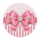 Pink Leopard Bow Couture - Mouse Pad