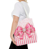 Pink Leopard Bow Couture - Tote Bag