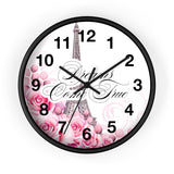 Wall Clock - Dreams Come True - Paris Dreams - Pink