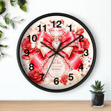 Ruby Diamond Roses Perfume Bottle - Wall Clock