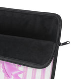 Orchid Lilac Damask Bow - Laptop Sleeve