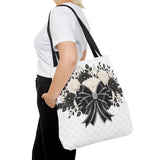 Ivory Noir Couture Diamond Bow - Tote Bag