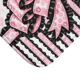 Ballet Pink Black Ruffle Leopard Bow Couture - Bath Mat