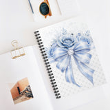 Blue Couture Diamond Bow - Spiral Notebook