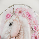 Blushing Rose Equestrian Horse - Shower Curtains
