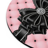 Obsidian Lace Bow in Princess Pink - Mouse Pad