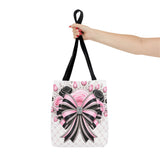 Pink Noir Couture Diamond Bow - Tote Bag