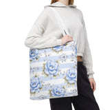 Powder Blue Sugar Blossom Stripes - Tote Bag