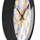 Buttercream Sapphire Blossom Butterfly - Wall Clock