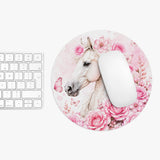 Blushing Rose Equestrian Horse - Mouse Pad