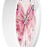 Pink Leopard Bow Couture - Wall Clock