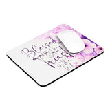 Purple Flower Bouquet - Blessed is the One - Mouse Pad (Faith)