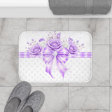 Purple Couture Diamond Bow - Bath Mat
