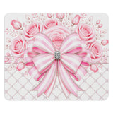 Candy Stripe Pink Couture Bow - Mouse Pad