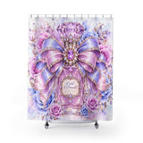 Orchid Periwinkle Diamond Bow Couture - Shower Curtains