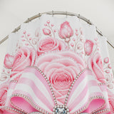 Candy Stripe Pink Couture Bow - Shower Curtains