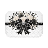 Ivory Noir Couture Diamond Bow - Bath Mat