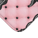 Obsidian Lace Bow in Princess Pink - Bath Mat