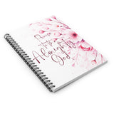 Pink Flower Bouquet - Praise Almighty God - Spiral Notebook (Faith)