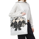 Ivory Noir Couture Diamond Bow - Tote Bag