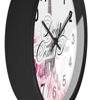 Wall Clock - Dreams Come True - Paris Dreams - Pink