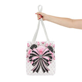 Pink Noir Couture Diamond Bow - Tote Bag
