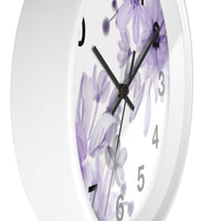 Wall Clock-Purple Floral Watercolor